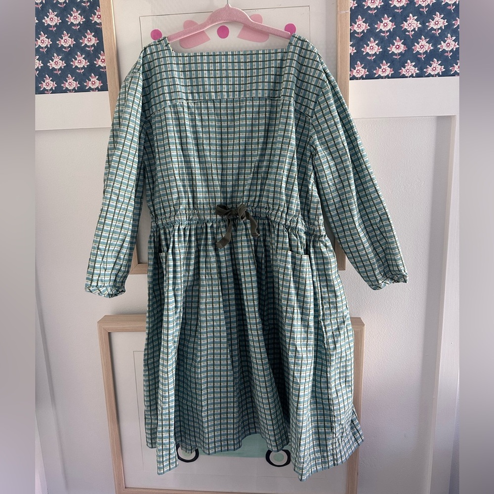 Caramel Baby and Child Girls green check dress 8